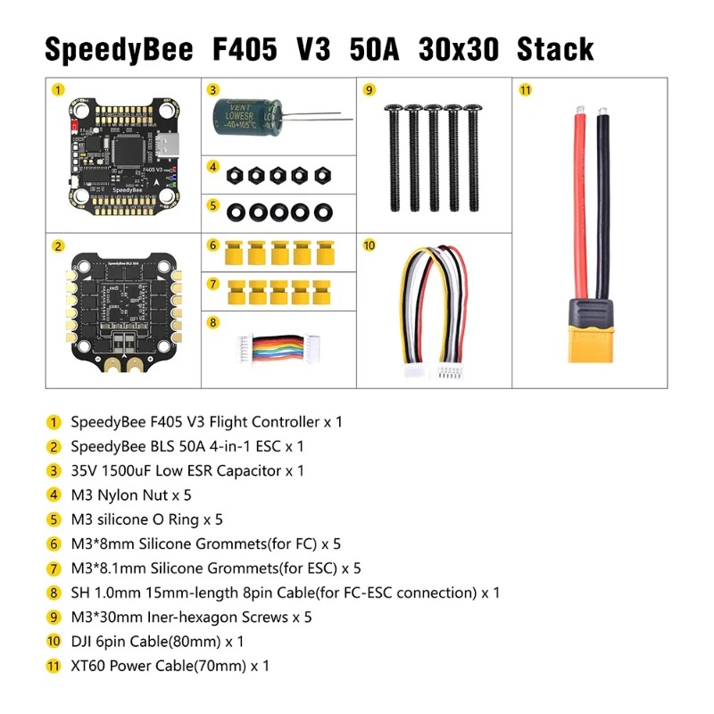 SpeedyBee F405 V3/V4 FC ESC St - Speedybee F405 V4 Bls 55A Stack ulasan dan harga